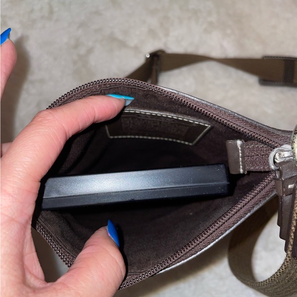 Monogram Pattern Coach Crossbody Saddle Bag - Picture 5 of 5